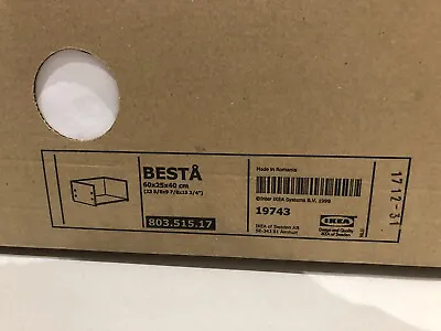 Ikea BESTA Drawer Frame - White - 60x25x40cm - Ikea Code 803.515.17 - BNIB • £12.49
