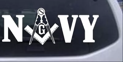 Freemason Masonic Navy Decal Car Or Truck Window Laptop Decal Sticker • $5.78