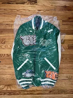 Born X Raised Mr. Cartoon 2022 Limited Edition Green Varsity Jacket Large L • $3250