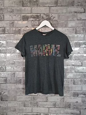 Marvel T Shirt Medium Grey Super Heros Graphic Print Short Sleeve Men • £10