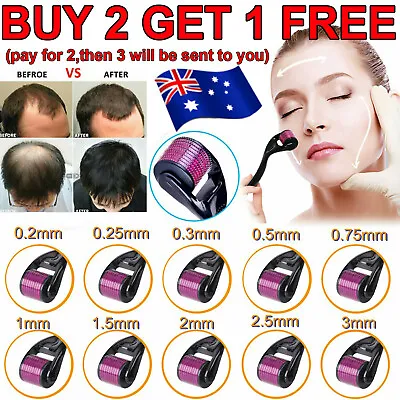 $9.58 • Buy 540 Titanium Micro Needle Derma Roller Beard Hair Growth Skin Care Anti-Ageing