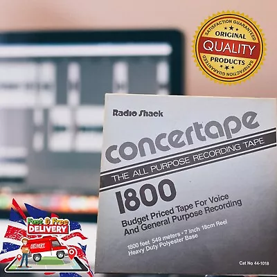 RadioShack Concertape 7 Inch 18cm Reel To Reel 1/4  Spool Tape 549m 1800ft Tapes • £10.95