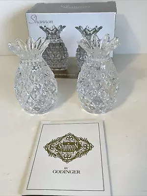 Shannon Crystal By Godinger Clear Crystal Pineapple Salt & Pepper Shakers • $14.99