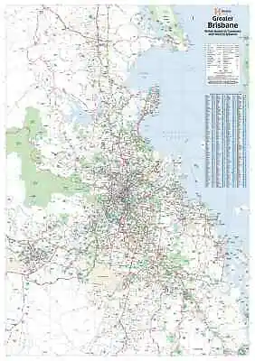 $45 • Buy Brisbane & Region Hema 700 X 1000mm Laminated Wall Map