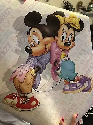 Vintage Disney Mickey And Minnie 1980's Poster 22 X 28 ~ Rare • $25