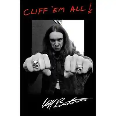 METALLICA Cliff Burton Premium Fabric Poster • £16.99