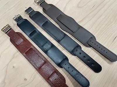 Military Style Genuine Leather Watch Strap / Band   • £14.99