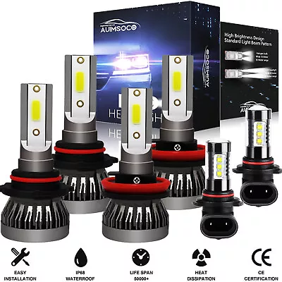 For Ford F-150 2015 2016 2017-2021 6x LED Headlight High Low Fog Light Bulbs Kit • $35.99