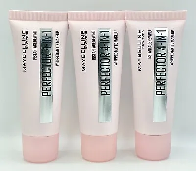 Maybelline Instant Age Rewind  Perfector 4-In-1 Matte Makeup 04 MED/DEEP 3 Tubes • $14.99