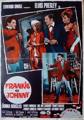 FRANKIE AND JOHNNY ELVIS PRESLEY Italian Fotobusta Movie Poster 2 1966 • $125