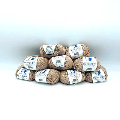 9 Skeins Elsebeth Lavold Hempathy Cotton Hemp Modal Blend Yarn 079 White Bread • $69.60