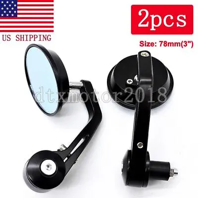 7/8  Handle Bar End Rearview Mirrors For Yamaha YZF R1 R3 R6S R7 R15 600R 1000R • $21.78