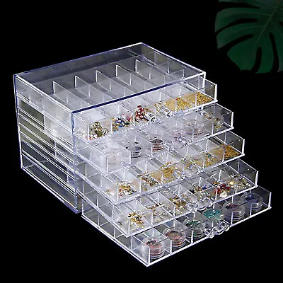 5-Layer 120 Grids Nail Art Display Tray Storage Case Plastic Organizer Case • $22.01