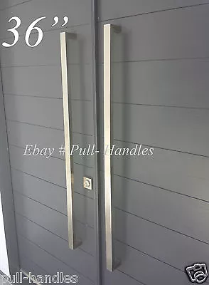 36  Front Door Entry Pull Handle Modern Set Hardware Knob Entrance Glass  • $175