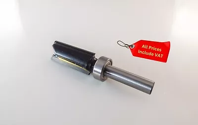 £9.40 • Buy 1/4” Shank Router Bit Flush Trim TCT 2 Flute Straight  Template Top Bearing -VAT