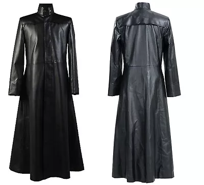 Neo Matrix The One Evolution Cosplay Costume Gothic Style Formal Trench Coat • £119.99