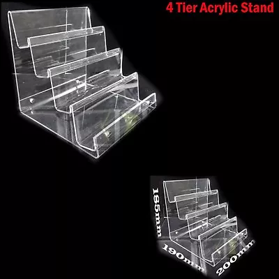 Large  4-tier Clear Strong Acrylic Purse Retail Fashion Shop Display Stand • £18.77