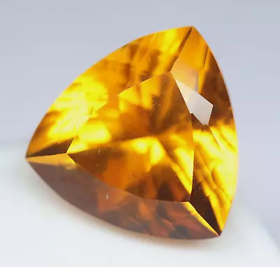 14.75 Ct Certified Natural Trillion Cut Orange Mexican Fire Opal Loose Gemstone • £36.83