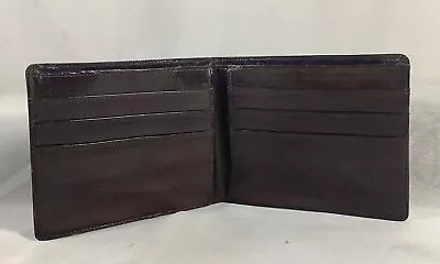 Genuine Eel Skin Men’s Brown Bifold Wallet 4.25 X 3.5” - New • $22.99