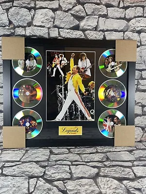 Queen Memorabilia Framed Picture Presentation Disc Gold Record Freddie Mercury • £28.95