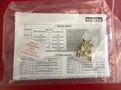 Genuine Miele Cook Top  Natural Gas To Lpg Conversion Jet Kit 99500341 Km 390 G • $69.95