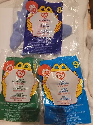 2000 Mcdonalds Teenie Beanie Babies NIP Set #8 #9 #11 • $12.34