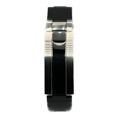 20MM Oysterflex Style Watch Band | Micro Adjust Glide Lock Silicone Rubber Strap • $44