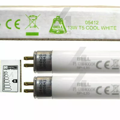 2 X 13W Strip Light Lamp 530mm 21 Inch T5 Fluorescent Tube Cool White 4000k BELL • £7.49