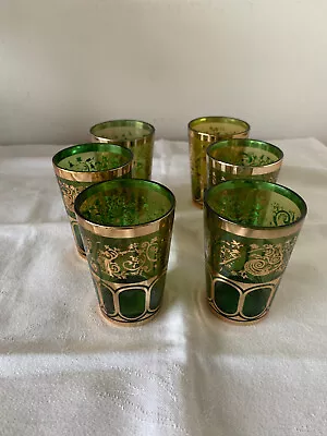 Set Of 6 Beldi Glasses Vintage Moroccan Tea Glasses - 3.5 In. (8cm) • $45