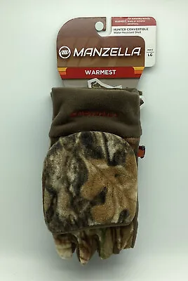 MANZELLA Men's H146M Hunter Convertible Mitten Half Finger Hunting Glove Size L • $21.49