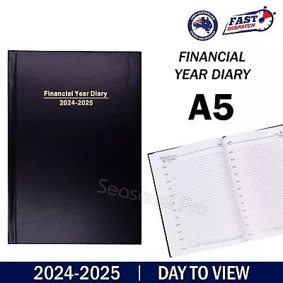 2024 2025 Financial Year Diary Day To View A5 Hard Cover Day To A Page Planner • $18.95