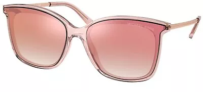 Michael Kors Sunglasses Pink Transparent FramePink Gradient Mirror Lenses 2079U • $54.99
