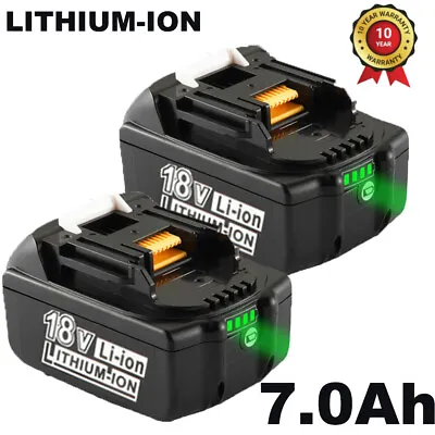 2X For Makita 18V Battery 7.0Ah BL1830 BL1840 BL1850 BL1860 LXT LED Indicator UK • £44.95