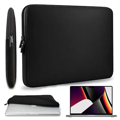 $22.79 • Buy Black Soft-Touch Sleeve Case Cover For MacBook Air / Pro 13  14  15  16  AU