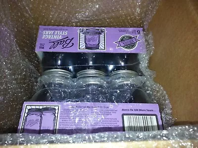 BALL Mason Jars Vintage American Heritage Purple Pint Size Set Lot Of 6 - NEW • $100