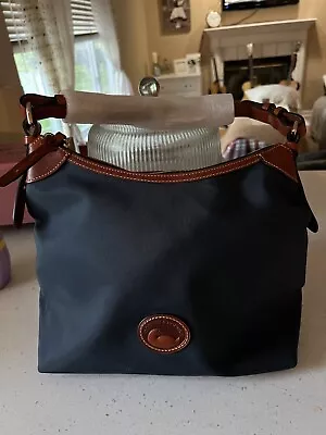 Dooney & Bourke Black Nylon Canvas Hobo Erica Shoulder Bag NWOT • $125