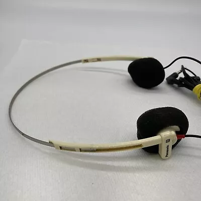 Vintage Retro Panasonic Stereo Headphones Adjustable Over The Ear Metal Band • $29.99