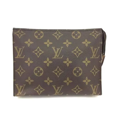 Louis Vuitton Monogram Poche Toilette 19 Cosmetics Pouch Purse/6X1083 • $76