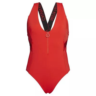 Calvin Klein Zip Front One Piece Swimsuit - M • £49.99