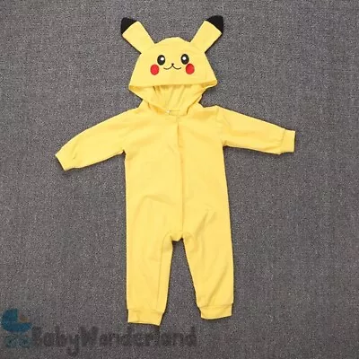 Baby Boys Girl Long Sleeves Yellow Jumpsuit One Piece Outfit Costume 0-2Yrs • $22.95