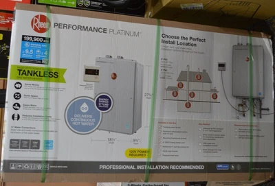 $1199 • Buy Rheem Performance Platinum Ecoh200dvln-2 199,900 Btu Natural Gas Indoor Tankless