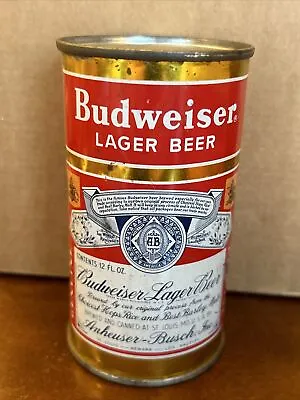 Budweiser Lager Empty Flat Top Beer Can. Anheuser Busch Inc. St. Louis Missouri • $24.99