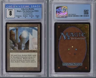 City In A Bottle Arabian Nights CGC 8 MTG Magic The Gathering • $344.68