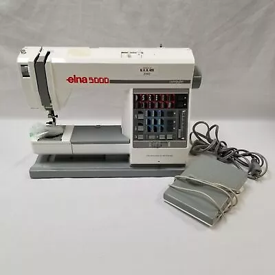 Parts/Repair UNTESTED Swiss Made ELNA 5000 Computer Sewing Machine W/Pedal • $9.99