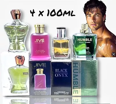 4 X 100ml Men’s Perfume Eau De Toilette Spray Gift Pack Men’s Fragrance Set • £18.99