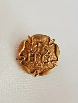 £20.99 • Buy  Badge ~ Lancashire / Yorkshire Rose ~ PHC ~ Gilt Metal ~ Vintage