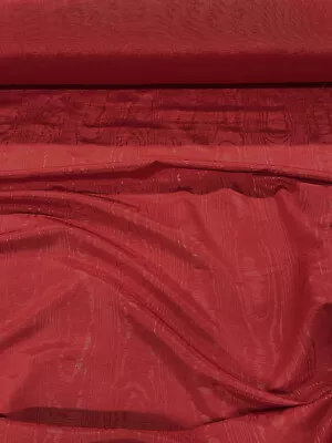 Discount Fabric Moire` Bengaline Faille Red QQ48 • $89.99