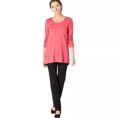 J. Jill -504 - NWT Soft Ruby Heathered Tunic Top Long Sleeves Extra Small • $25