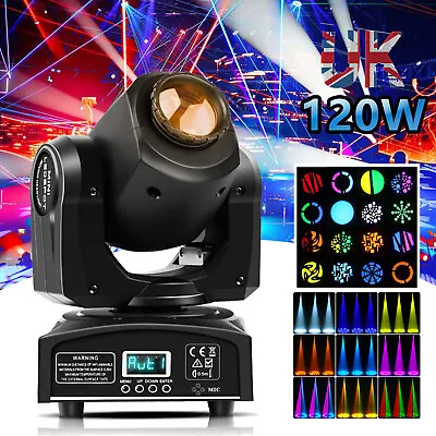 120W RGBW Moving Head Stage Lighting LED Spot Beam DMX Disco DJ Party GOBO Light • £66.49