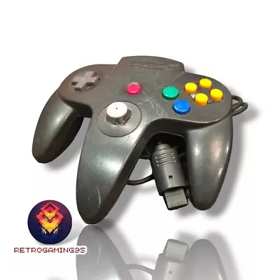 💫 Genuine Nintendo 64 Black N64 Controller - 8/10 Joystick TESTED 💫 • $23.99